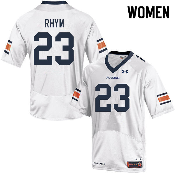 Women's Auburn Tigers #23 J.D. Rhym White 2022 College Stitched Football Jersey